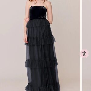 Revelry Frankie Convertible Velvet + Tulle Bridesmaid Dress